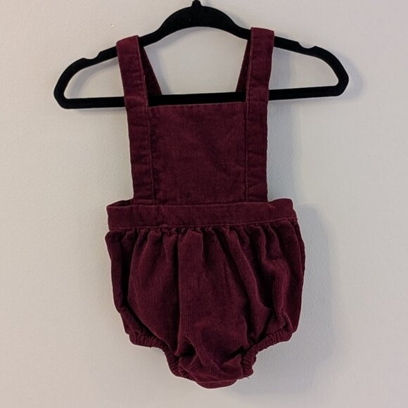 2/$15 💙 Old Navy Corduroy Bubble Romper | Burgundy | 0–3M - Picture 1 of 6